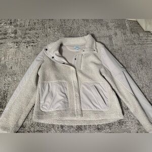 Elegant Women's Cream Teddy Jacket